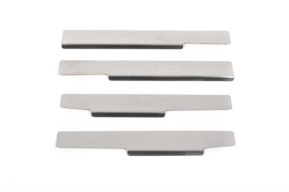 Peugeot 508 2010-2018 Door Sill Covers NataNika Standard (4 pcs, Stainless Steel) Image