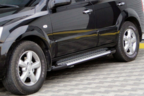 Kia Sorento I BL 2002-2009 Side Steps Allmond Grey (2 pcs, Aluminum) photo 1