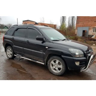 Side Pipes (2 pcs, Stainless Steel) Kia Sportage 2004-2010 photo 3