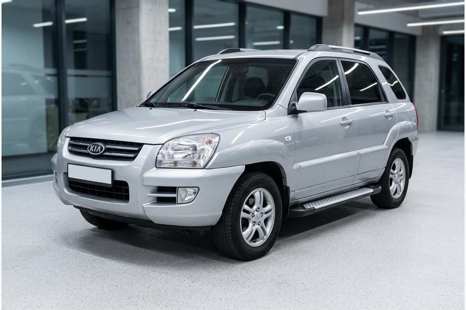 Kia Sportage 2004-2010 Side Steps Allmond Grey (2 pcs, Aluminum) Photo 1