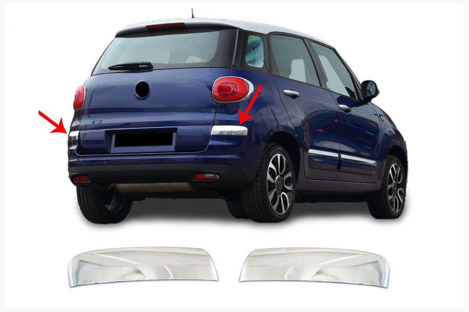 Fiat 500/500L 2013-2022 Stainless Steel Rear Bumper Corner Protectors for 500L 2018+ (2 pcs) Image