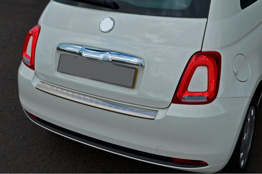 Fiat 500/500L 2013-2022 Rear bumper protector 3D/Cabrio (OmsaLine, stainless steel) Image