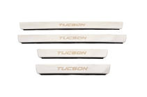 Hyundai Tucson JM 2004- Carmos Stainless Steel Door Sill Protectors (4 pcs) photo 1
