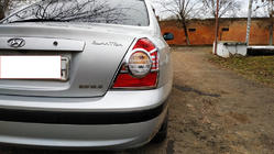 Hyundai Elantra (XD) 2000-2011 Chrome Tail Light Covers (2 pcs, plastic) photo 5