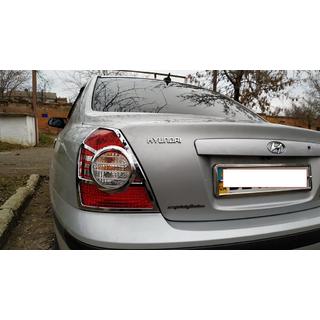 Chrome Tail Light Covers (2 pcs, plastic) Hyundai Elantra (XD) 2000-2011 photo 4