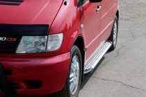 Mercedes Vito W638 1996-2003 Side Steps Allmond Grey (2 pcs, Aluminum) photo 1