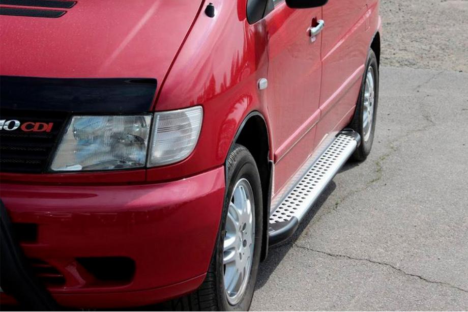 Mercedes Vito W638 1996-2003 Side Steps Allmond Grey (2 pcs, Aluminum) Image