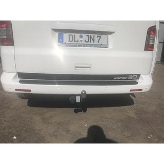 Rear bumper protector with lip (ABS plastic) photo 3