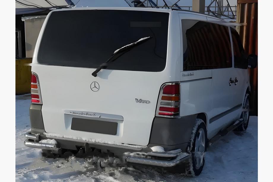 Mercedes Vito W638 1996-2003 Chrome Tail Light Covers (2 pcs, Stainless Steel) Image