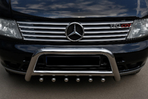 Mercedes Vito W638 1996-2003 Chrome Grille Covers (10 pcs, Stainless Steel) OmsaLine - Italian Stainless Steel photo 1