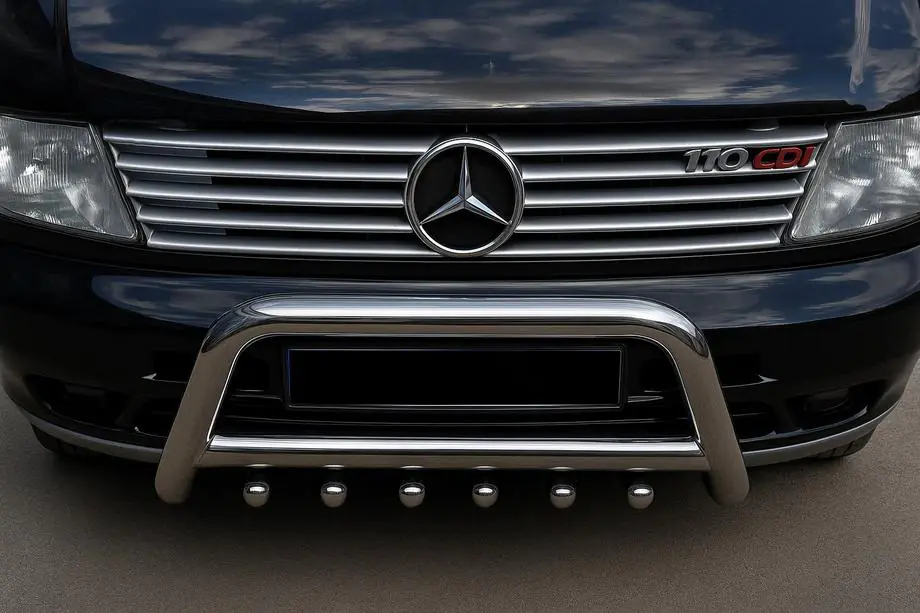 Mercedes Vito W638 1996-2003 Chrome Grille Covers (10 pcs, Stainless Steel) Photo 1