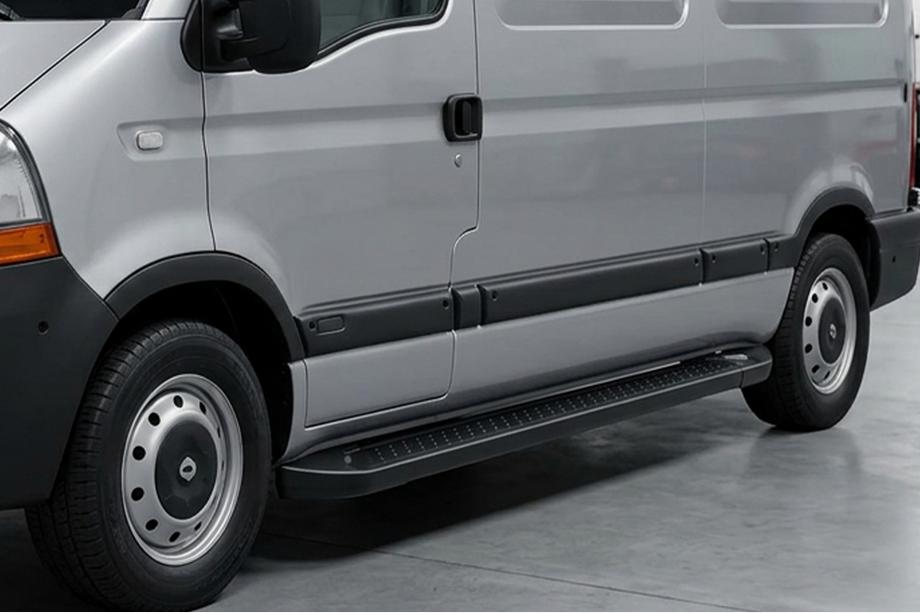 Nissan Interstar 2002-2010 Side Steps Allmond Black (2 pcs, Aluminum) Image