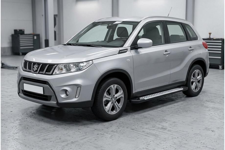 Suzuki Vitara 2015- Side Steps Allmond Grey (2 pcs, Aluminum) Image