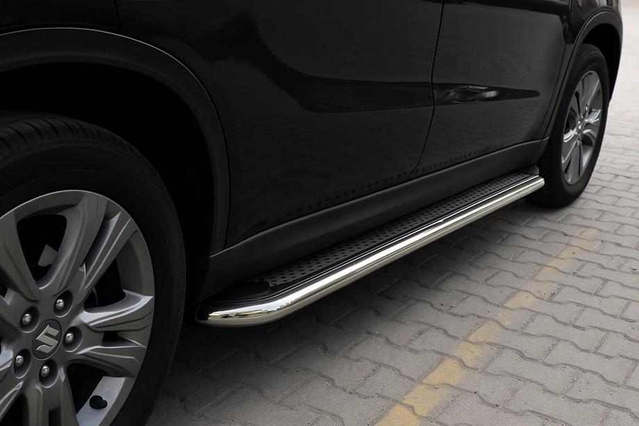 Suzuki Vitara 2015- Side Steps Maydos V2 (2 pcs, Aluminum & Stainless Steel) Image