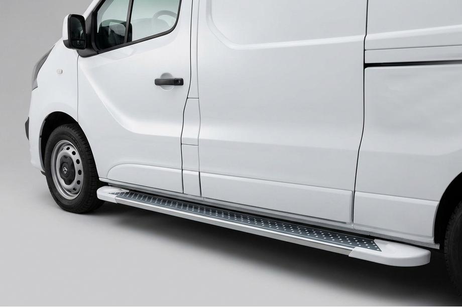 Renault Trafic 2015- Side Steps Allmond White (2 pcs, Aluminum) Image