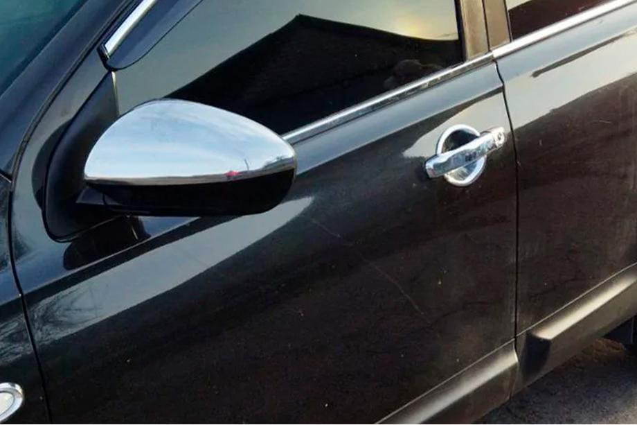 Nissan Qashqai 2007-2010 Mirror Covers (2 pcs, Stainless Steel) Photo 4