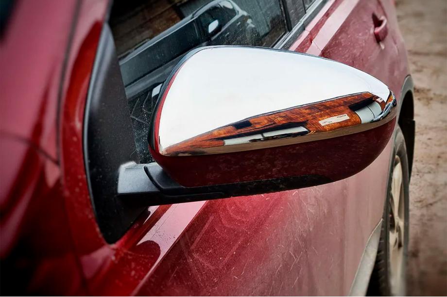 Nissan Qashqai 2007-2010 Mirror Covers (2 pcs, Stainless Steel) Photo 6