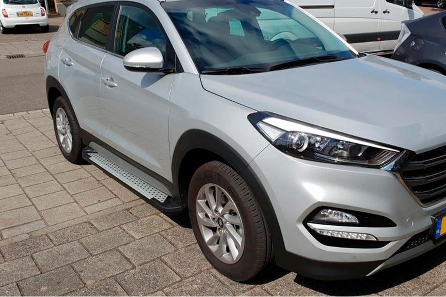 Hyundai Tucson TL 2016-2021 Side Steps Allmond Grey (2 pcs, Aluminum) Image