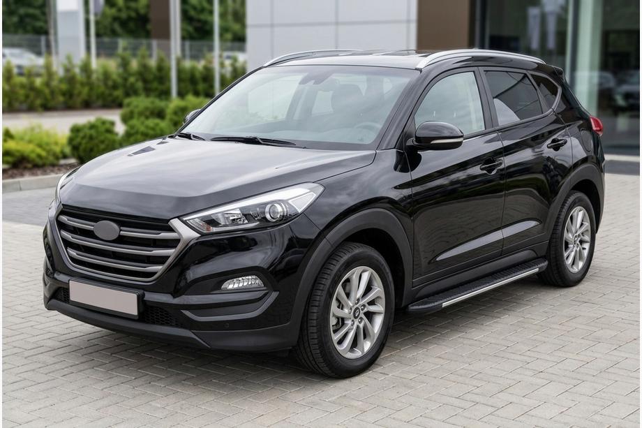 Hyundai Tucson TL 2016-2021 Side Steps Bosphorus Grey (2 pcs, Aluminum) Image