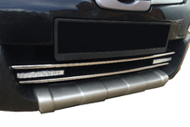 Nissan Qashqai 2007-2010 Strips for lower grille (2 pcs, stainless steel) Carmos - Turkish Stainless Steel photo 1