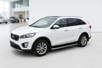 Kia Sorento III UM 2014-2020 Side Steps Maydos V1 (2 pcs, Aluminum & Stainless Steel) photo 1