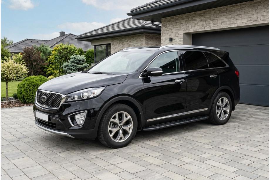 Kia Sorento III UM 2014-2020 Side Steps Bosphorus Black (2 pcs, Aluminum) Image