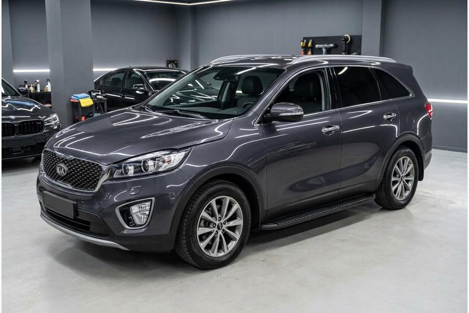 Kia Sorento III UM 2014-2020 Side Steps Tayga Black (2 pcs, Aluminum) Image