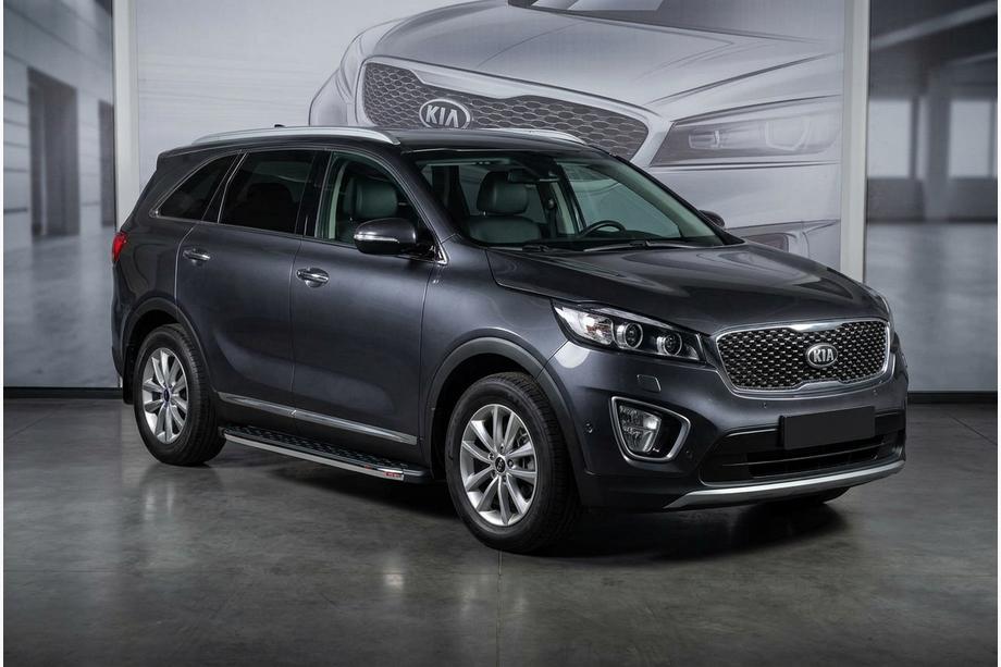Kia Sorento III UM 2014-2020 Side Steps BlackLine (2 pcs, Aluminum) Image