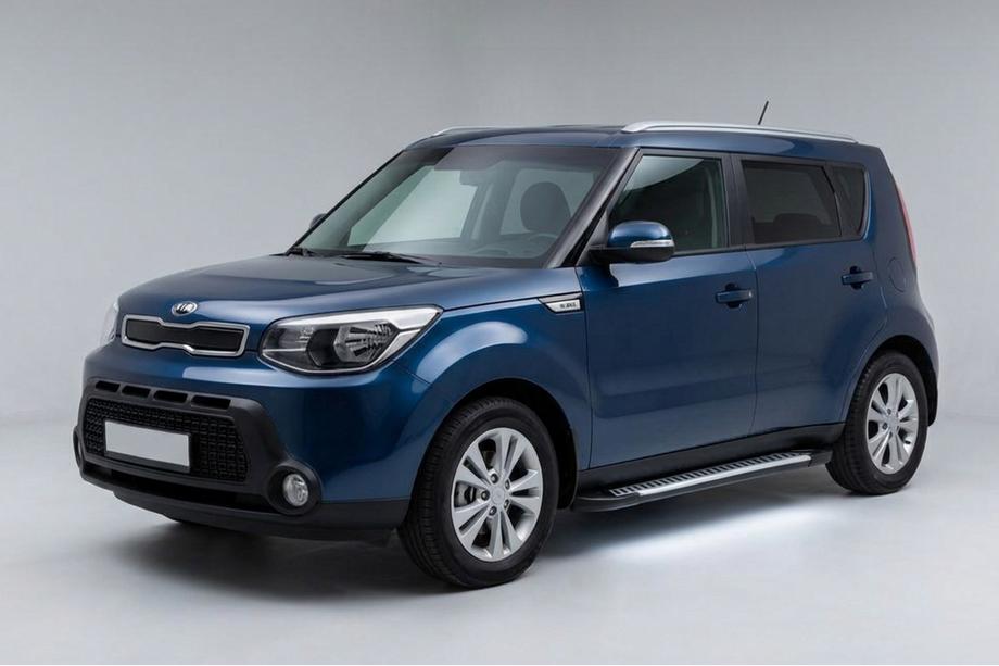 Kia Soul II 2013-2018 Side Steps Line (2 pcs, Aluminum) Image