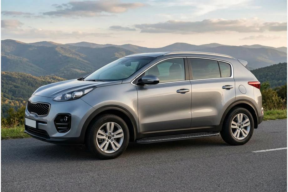 Kia Sportage 2015-2021 Side Steps Bosphorus Black (2 pcs, Aluminum) Image
