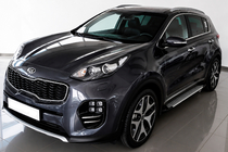 Kia Sportage 2015-2021 Side Steps Allmond Grey (2 pcs, Aluminum) photo 1