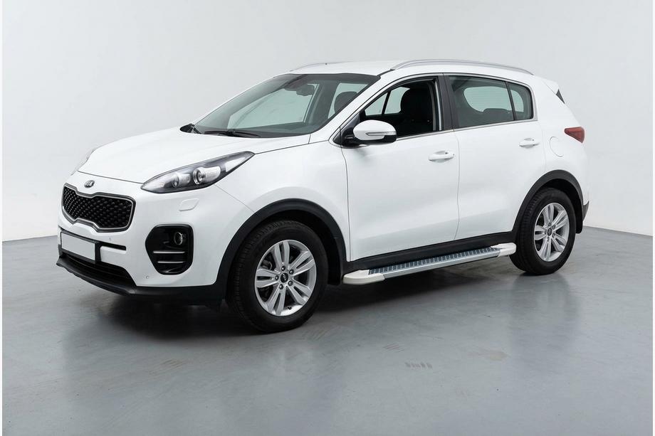 Kia Sportage 2015-2021 Side Steps Allmond White (2 pcs, Aluminum) Image