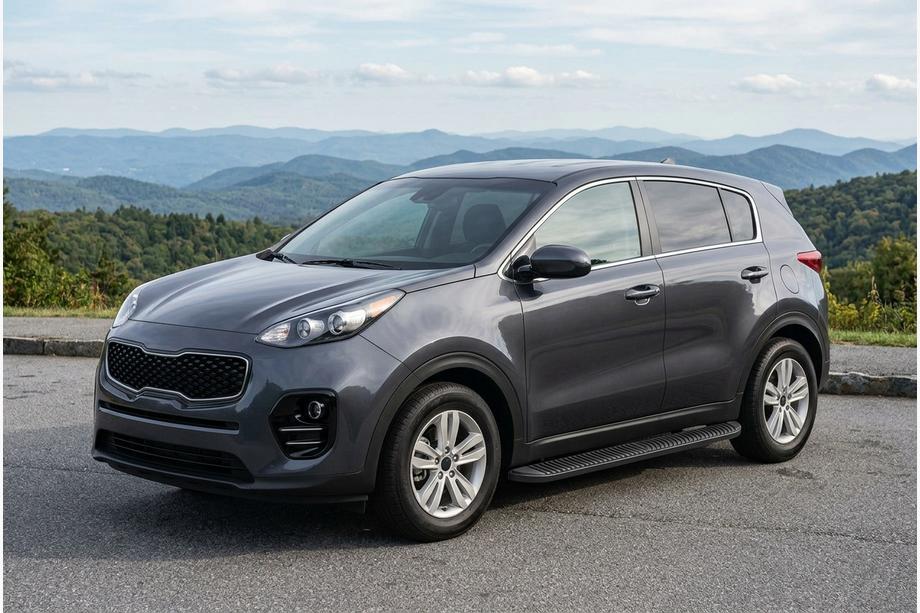 Kia Sportage 2015-2021 Side Steps Tayga Black (2 pcs, Aluminum) Image