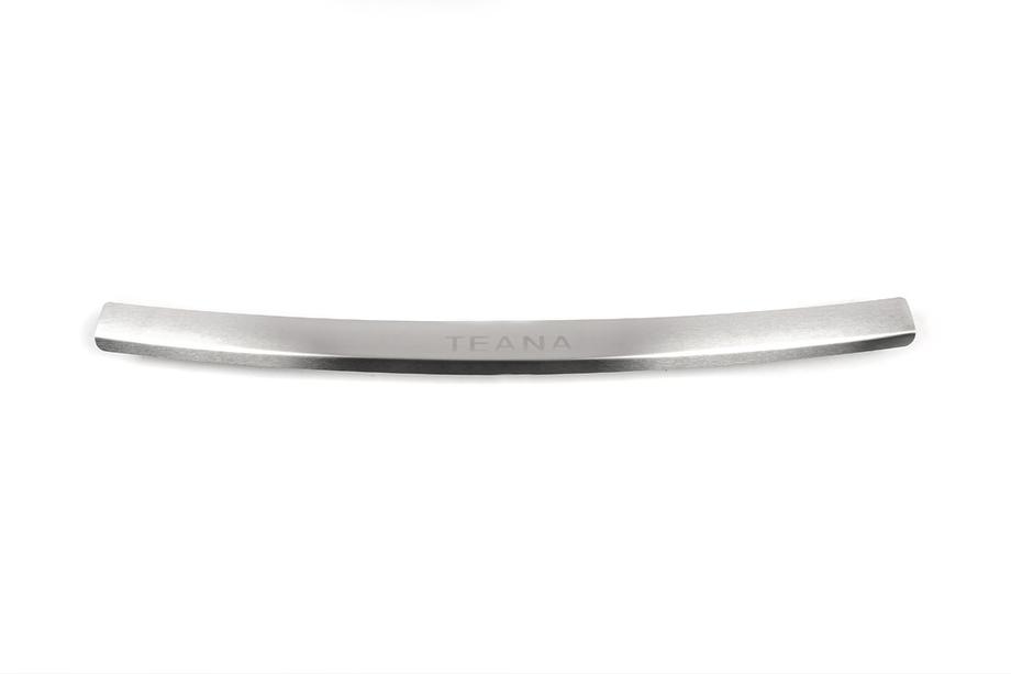 Nissan Teana 2008-2013 Rear bumper protector with lip NataNika (stainless steel) Image