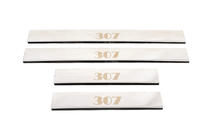 Peugeot 307 2001-2008 Door Sill Protectors Carmos V1 (4 pcs, Stainless Steel) photo 1