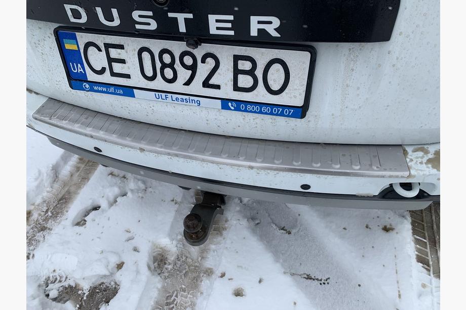 Dacia Duster 2008-2018 Rear bumper protector Carmos V1 with lip (stainless steel) Photo 2