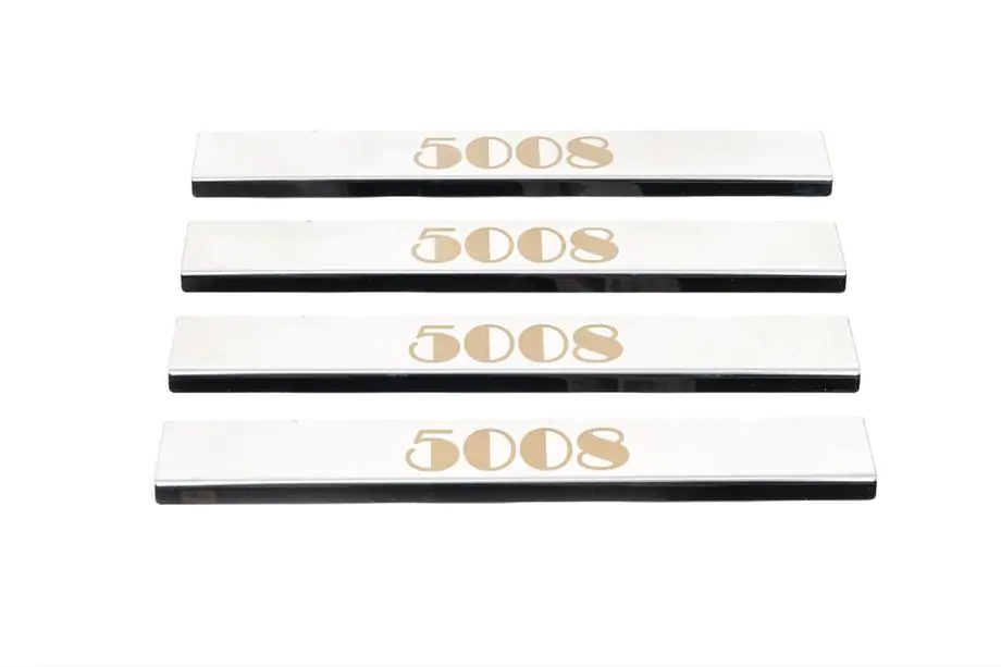 Peugeot 5008 2009-2016 Door Sill Protectors (Carmos, 4 pcs, Stainless Steel) Image