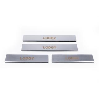 Door Sill Protectors Carmos V1 (4 pcs, Stainless Steel) Dacia Lodgy 2012-2022 photo 2