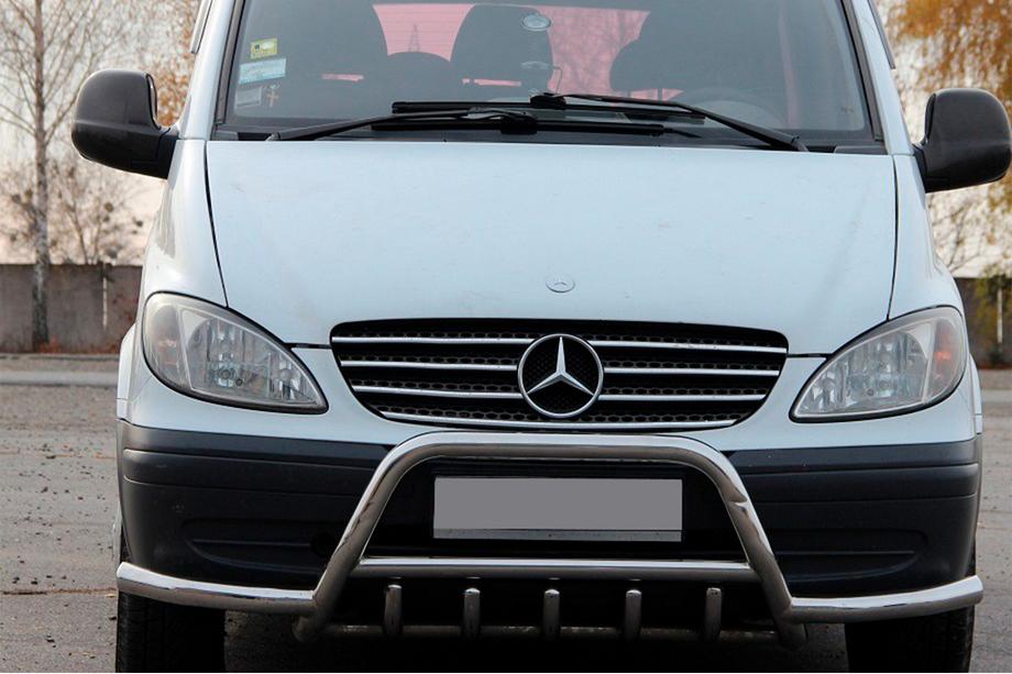 Mercedes Vito W639 2004-2014 Bull Bar WT003 with Bumper Guards (Stainless Steel) Image