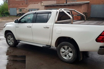 Toyota Hilux 2015- Side Steps Allmond Grey (2 pcs, Aluminum) photo 5