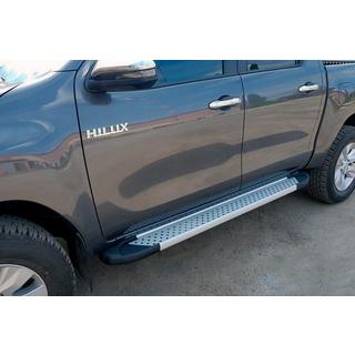 Side Steps Allmond Grey (2 pcs, Aluminum) Toyota Hilux 2015- photo 1