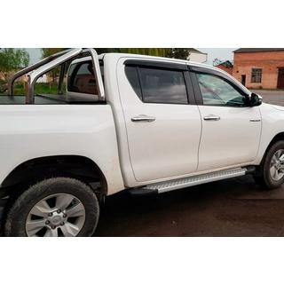 Side Steps Allmond Grey (2 pcs, Aluminum) Toyota Hilux 2015- photo 2