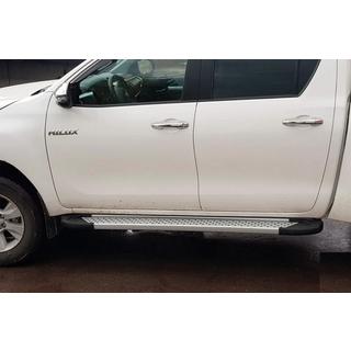 Side Steps Allmond Grey (2 pcs, Aluminum) Toyota Hilux 2015- photo 4