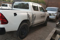 Toyota Hilux 2015- Side Steps Allmond Black (2 pcs, Aluminum) photo 5