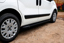 Fiat Fiorino/Qubo 2008-2024 Side Steps Rainbow Black (2 pcs, Aluminum Profile) photo 1