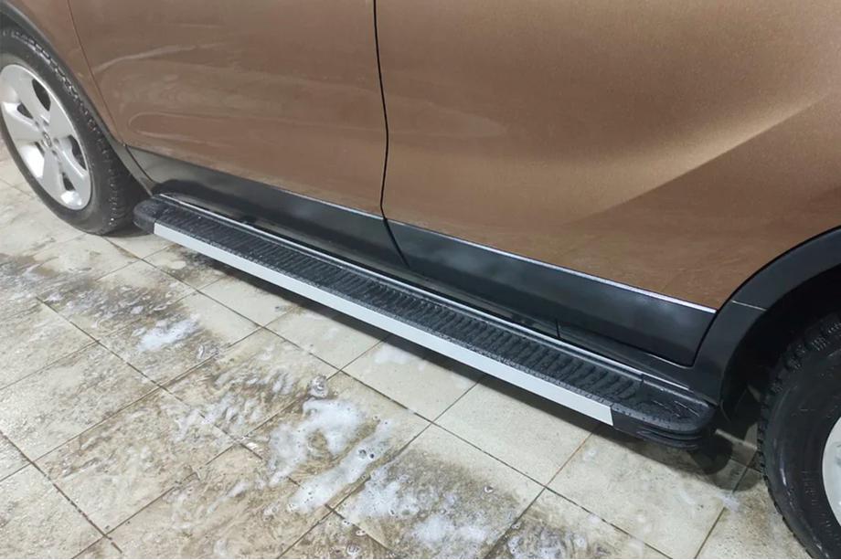 Opel Mokka 2012-2021 Side Steps Maya V1 (2 pcs, Aluminum) Image