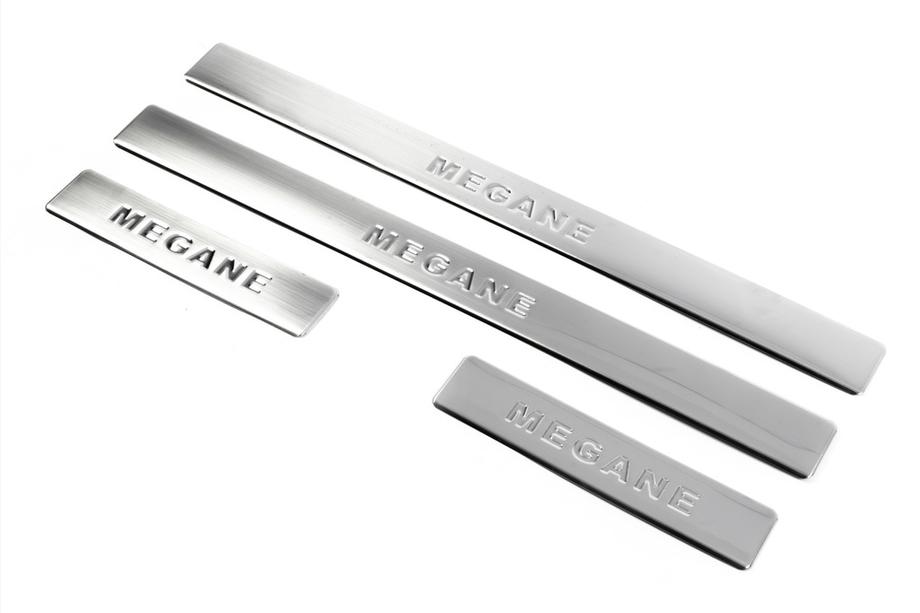 Renault Megane III 2009-2016 Door Sill Protectors OmsaLine (4 pcs, Stainless Steel) Photo 7