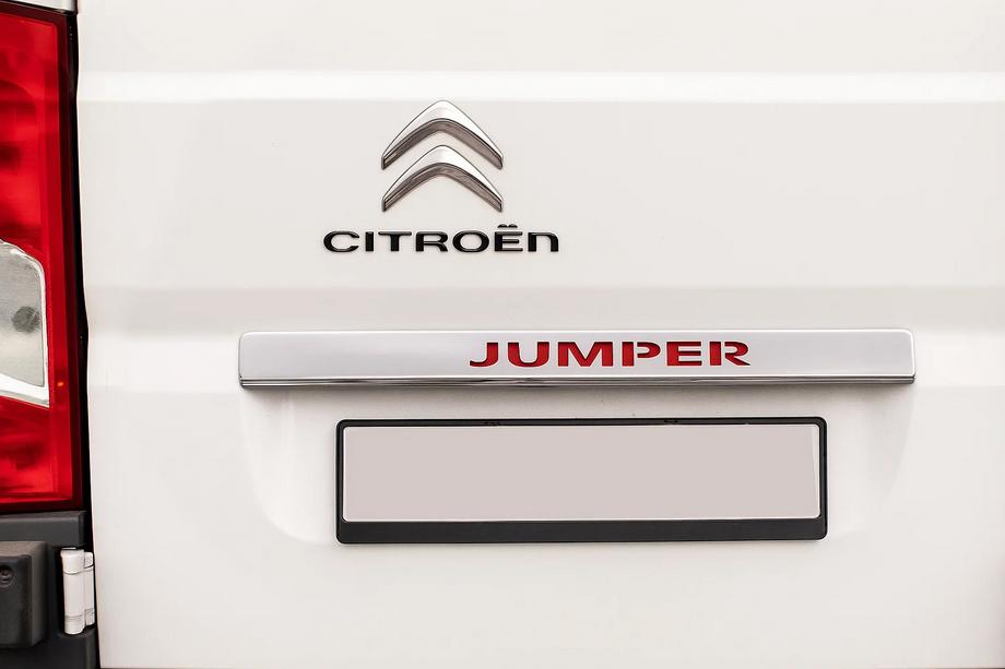 Citroen Jumper 2007-2025 Chrome trim above license plate with LED red (stainless steel) Image