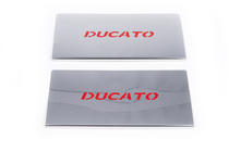 Fiat Ducato 2006-2025 Interior door sill plates Red (2 pcs, stainless steel) photo 2