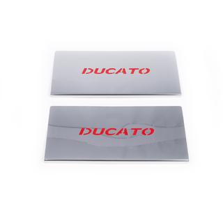 Interior door sill plates Red (2 pcs, stainless steel) photo 2